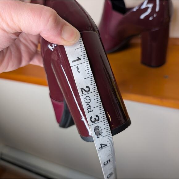 Ecco shape Burgundy Red Block Heel Ankle Boots Size 37 - Picture 5 of 8